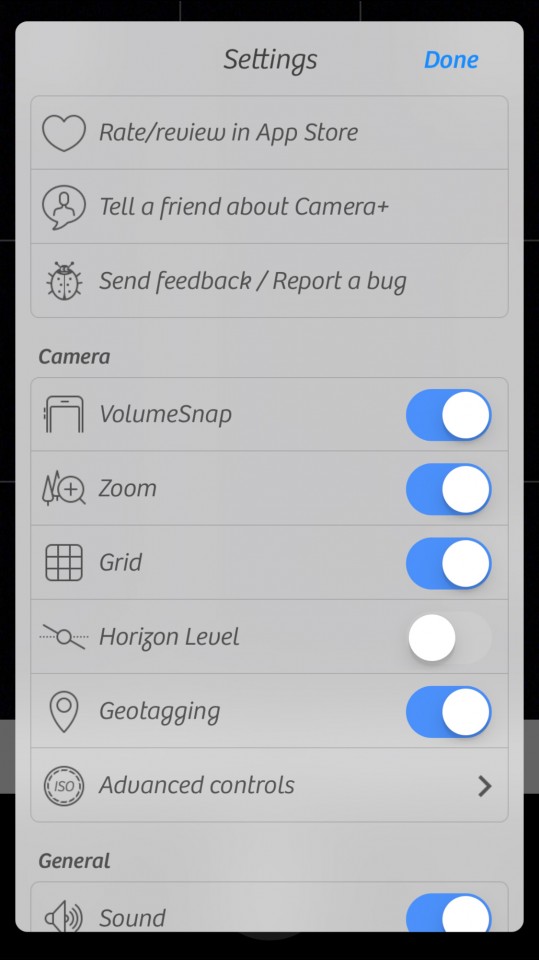 settings snap snap snap
